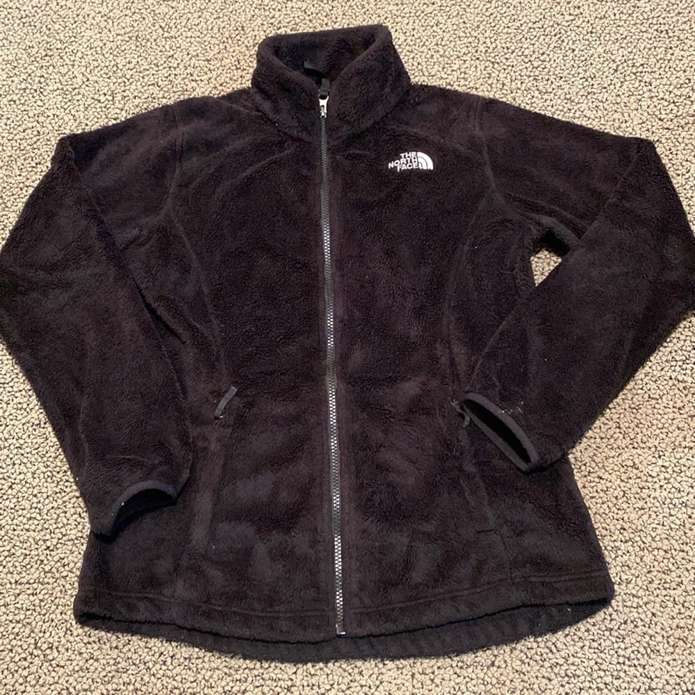North Face Fleece Jacket, Black, Size Youth Large in EUC